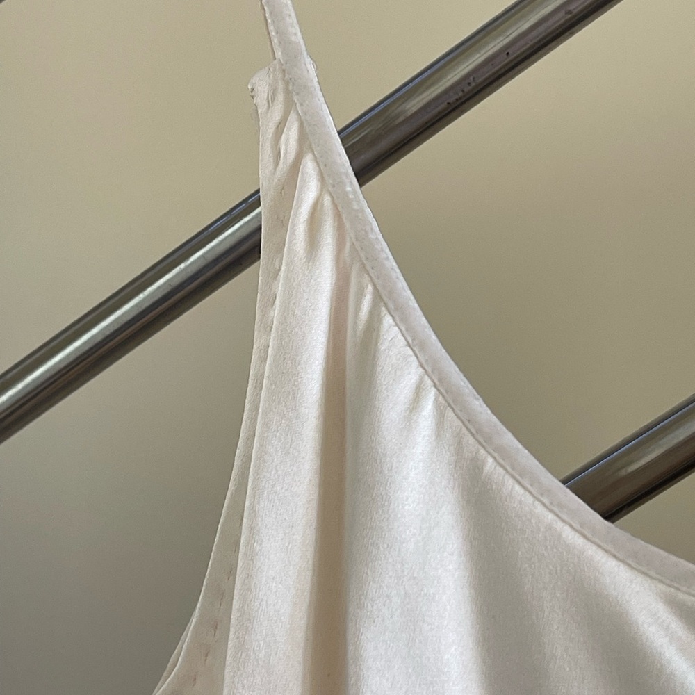 YVES Saint Laurent 90’s style Elegant White and Gray Layered Dress - Picture 3 of 15